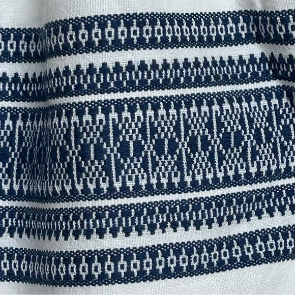 Madewell Women’s White Blue Embroidered Boho A-Line Mini Skirt Size 4 - Picture 4 of 6